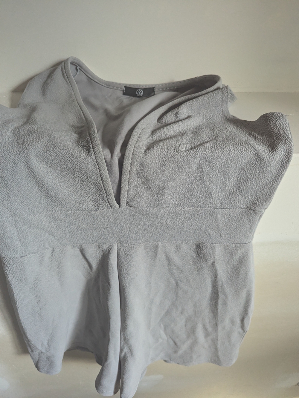 Light Gray V-Neck Jumpsuit